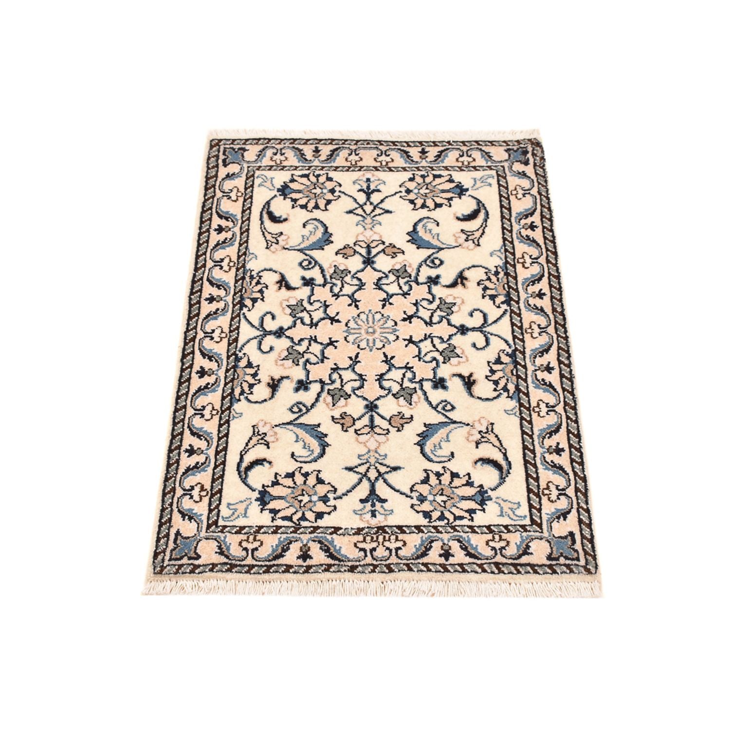 Tapis persan - Nain - 83 x 58 cm - crème