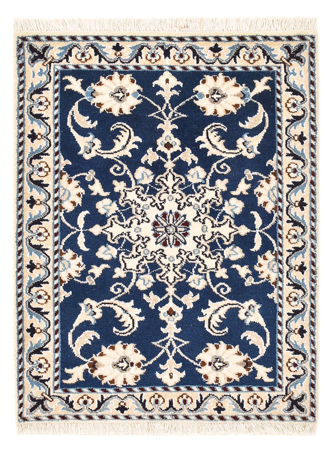 Tapis persan - Nain - 85 x 60 cm - bleu