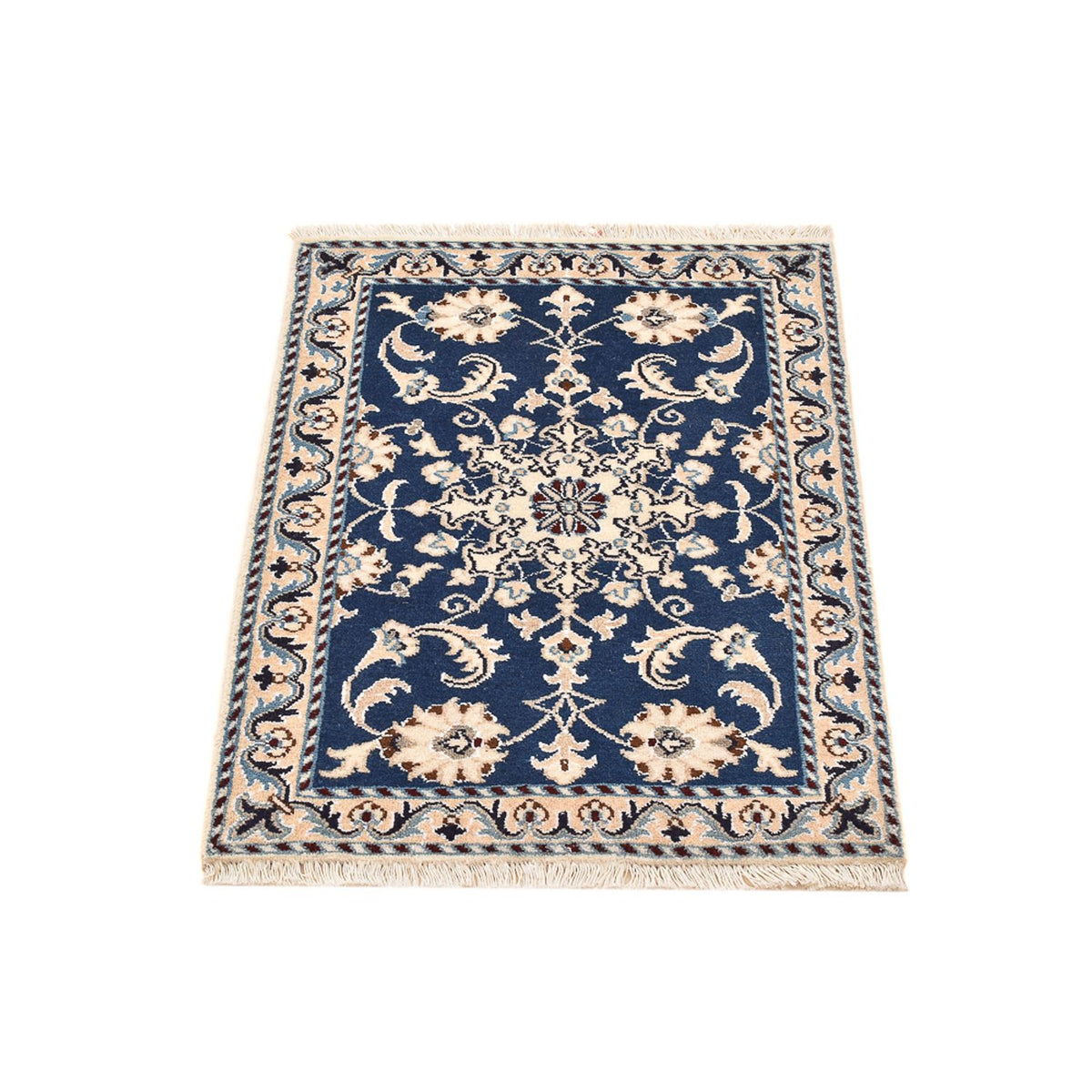 Tapis persan - Nain - 85 x 60 cm - bleu