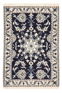 Tapis persan - Nain - 87 x 56 cm - bleu foncé