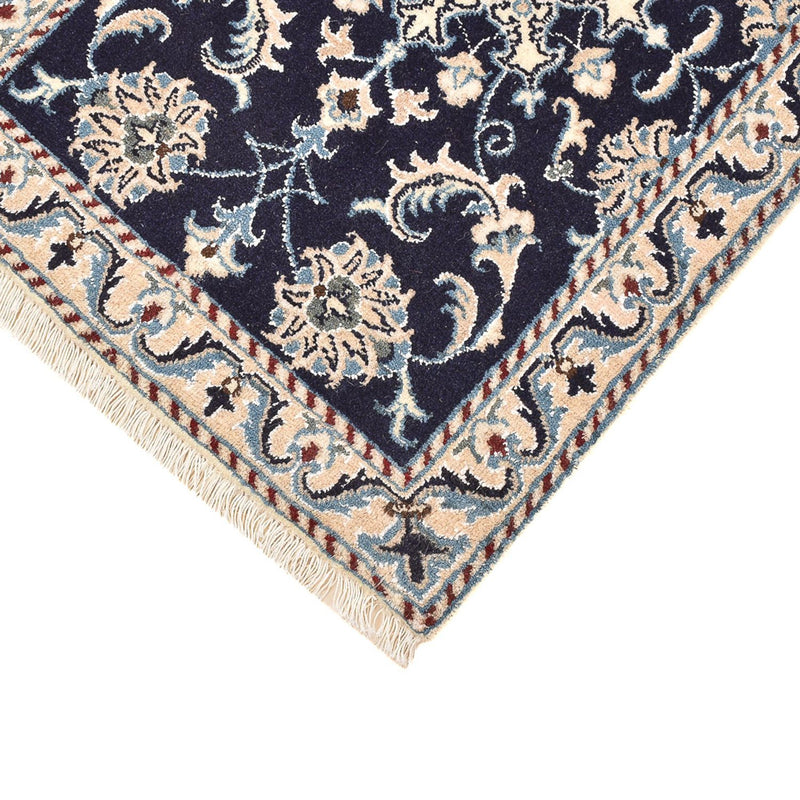 Tapis persan - Nain - 87 x 56 cm - bleu foncé