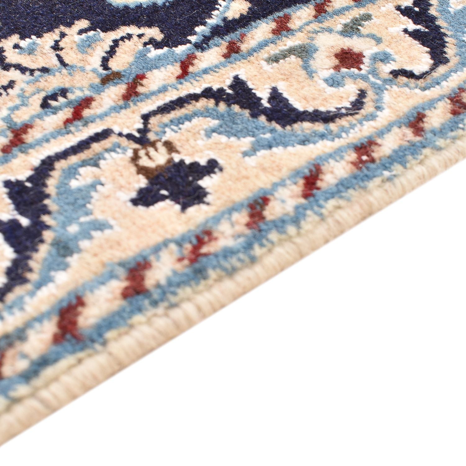 Tapis persan - Nain - 87 x 56 cm - bleu foncé