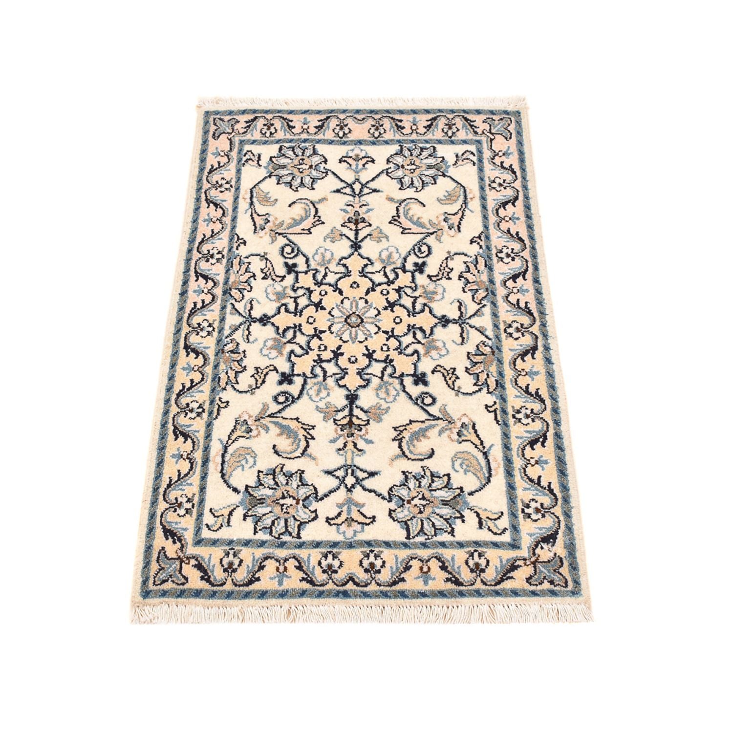 Tapis persan - Nain - 92 x 56 cm - crème