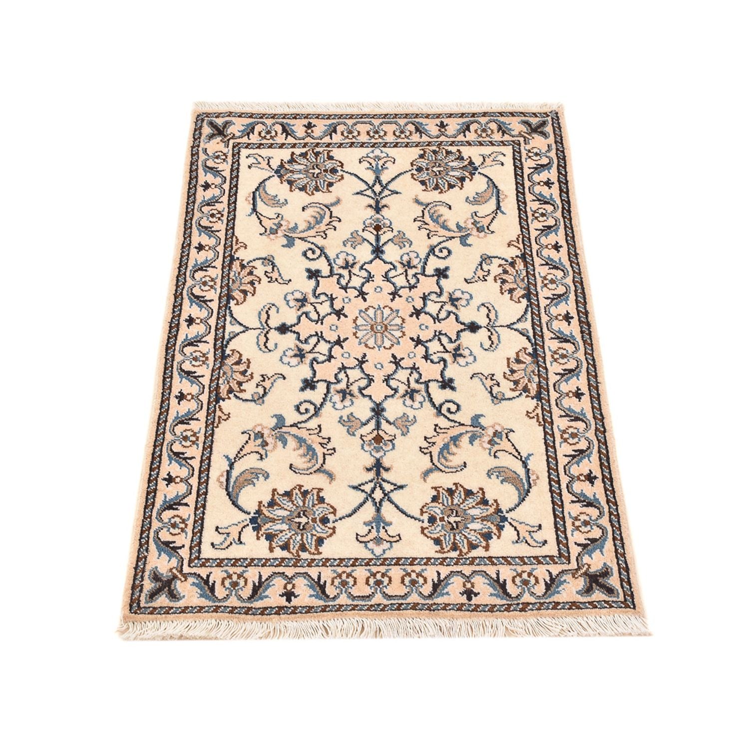 Tapis persan - Nain - 96 x 60 cm - crème