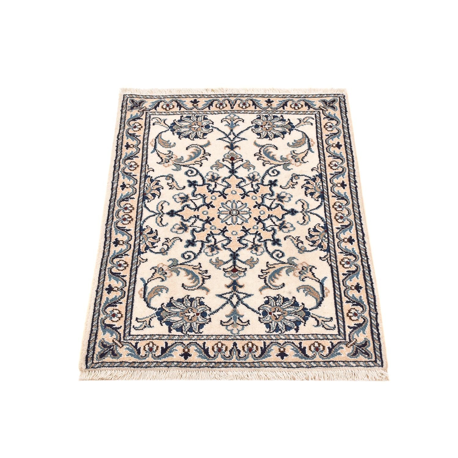 Tapis persan - Nain - 86 x 60 cm - crème