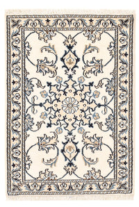 Tapis persan - Nain - 90 x 60 cm - crème