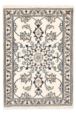 Tapis persan - Nain - 90 x 60 cm - crème