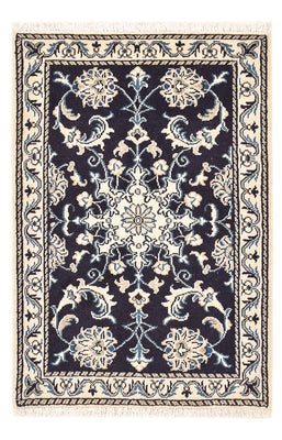 Tapis persan - Nain - 90 x 60 cm - bleu foncé