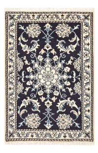 Tapis persan - Nain - 90 x 60 cm - bleu foncé