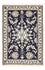 Tapis persan - Nain - 90 x 60 cm - bleu foncé