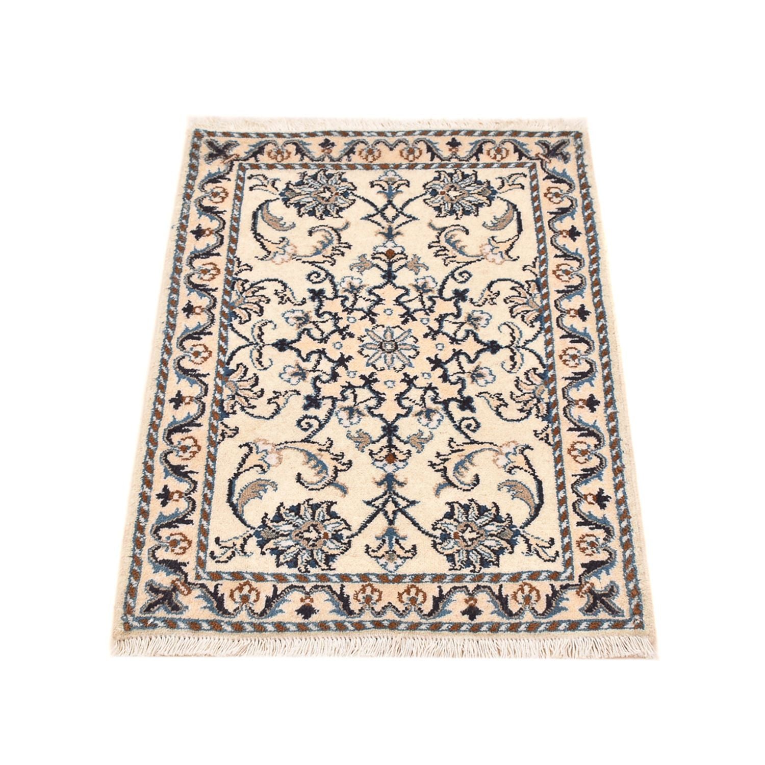 Tapis persan - Nain - 88 x 58 cm - crème