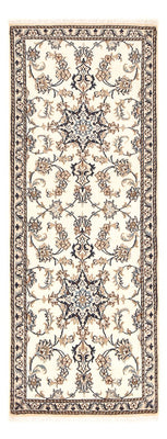 Tapis de couloir Tapis persan - Nain - 208 x 79 cm - blanc