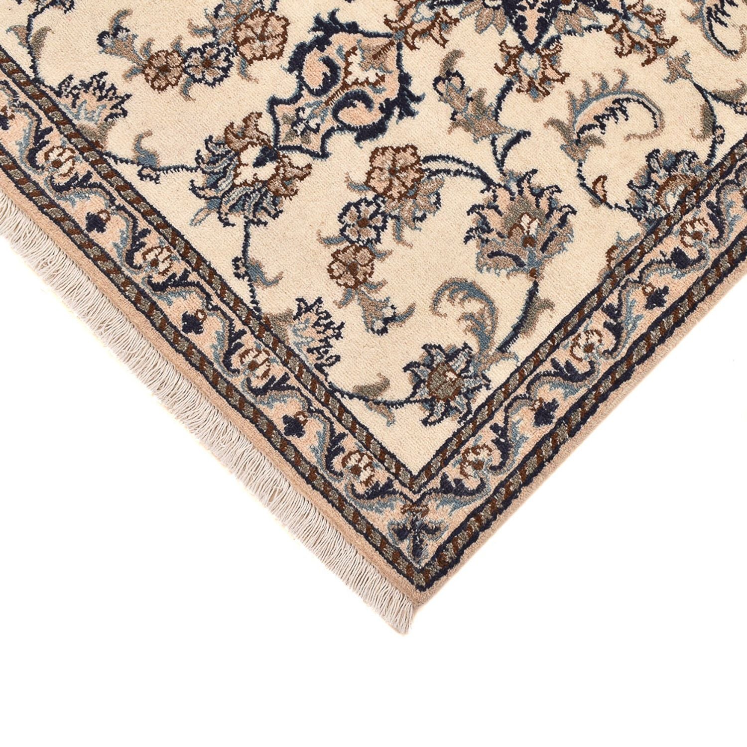 Tapis de couloir Tapis persan - Nain - 208 x 79 cm - blanc