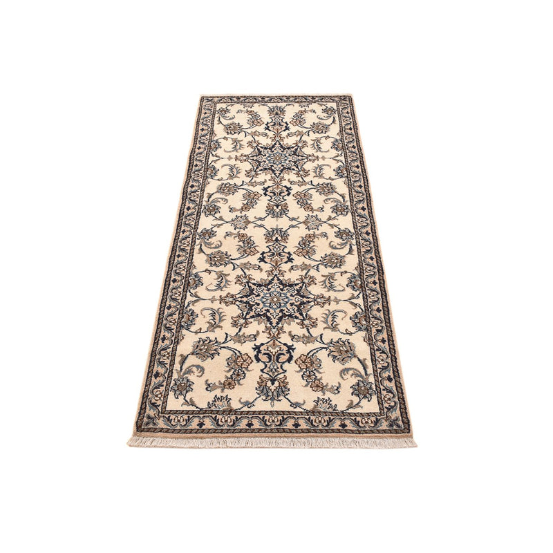 Tapis de couloir Tapis persan - Nain - 208 x 79 cm - blanc