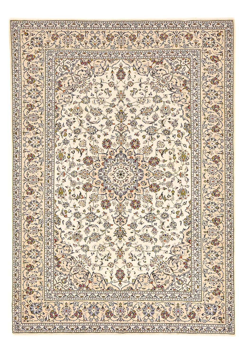 Tapis persan - Keshan - 290 x 197 cm - beige foncé