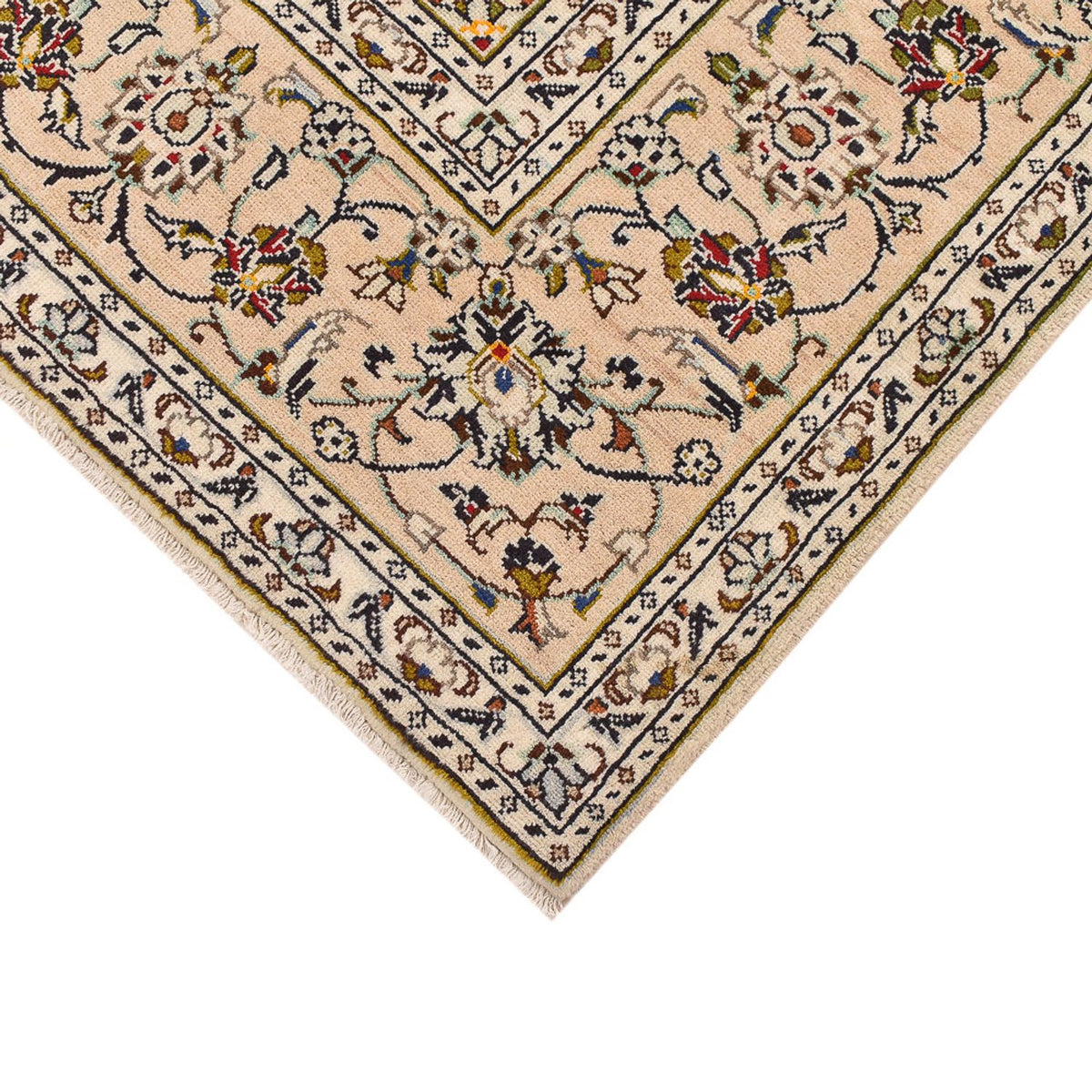 Tapis persan - Keshan - 290 x 197 cm - beige foncé