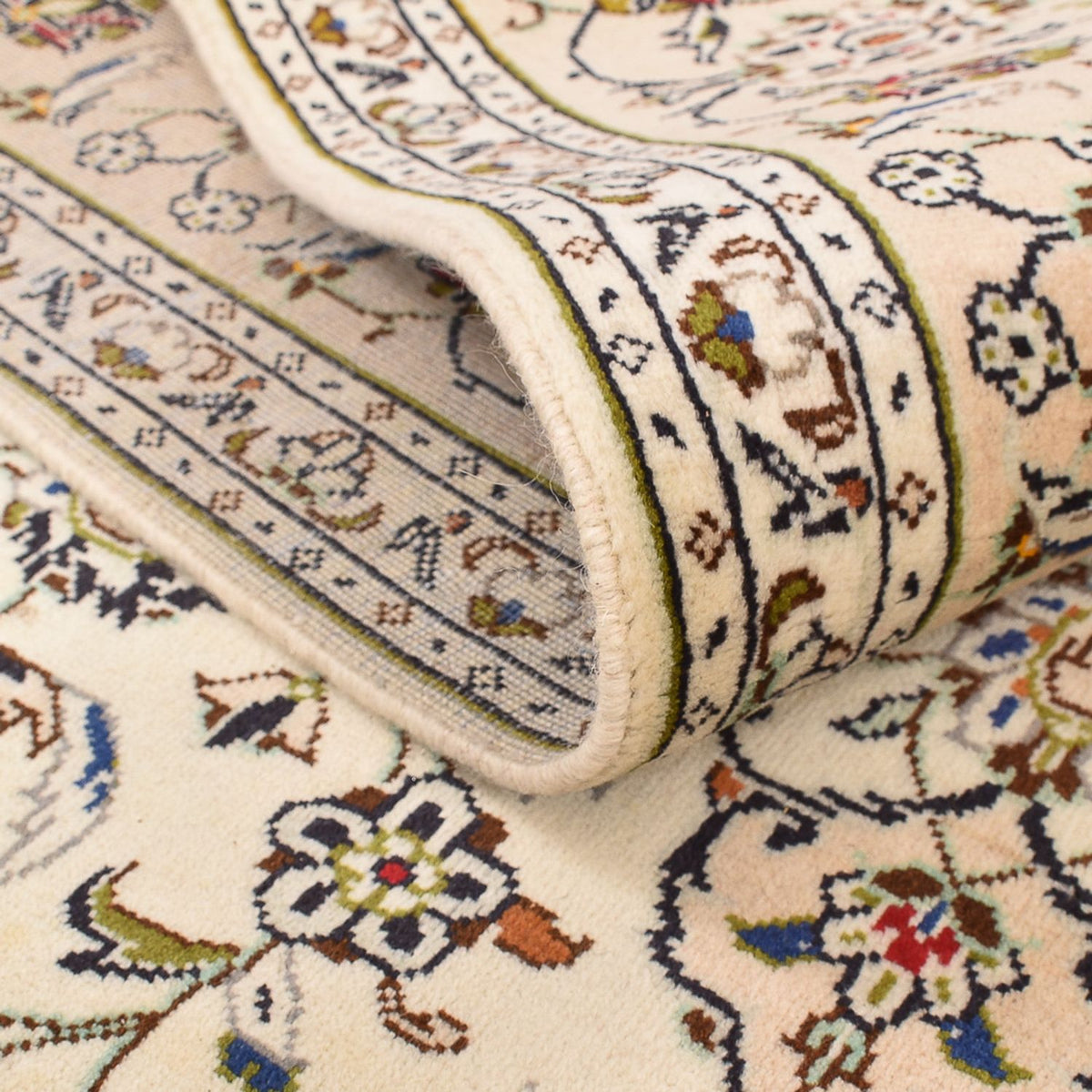 Tapis persan - Keshan - 290 x 197 cm - beige foncé