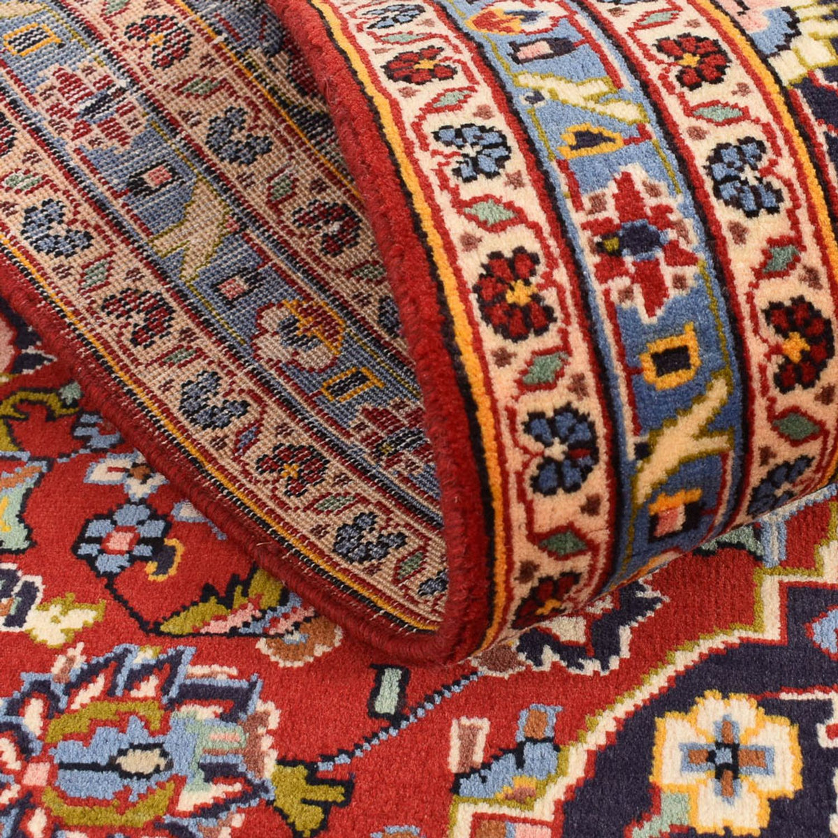 Tapis de couloir Tapis persan - Keshan - 332 x 102 cm - rouge