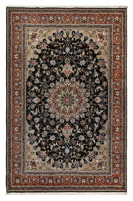 Tapis persan - Tabriz - Royal - 318 x 208 cm - bleu foncé