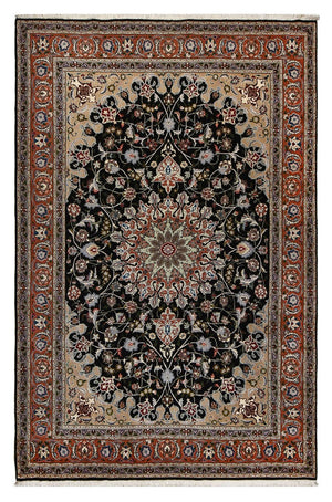 Tapis persan - Tabriz - Royal - 318 x 208 cm - bleu foncé