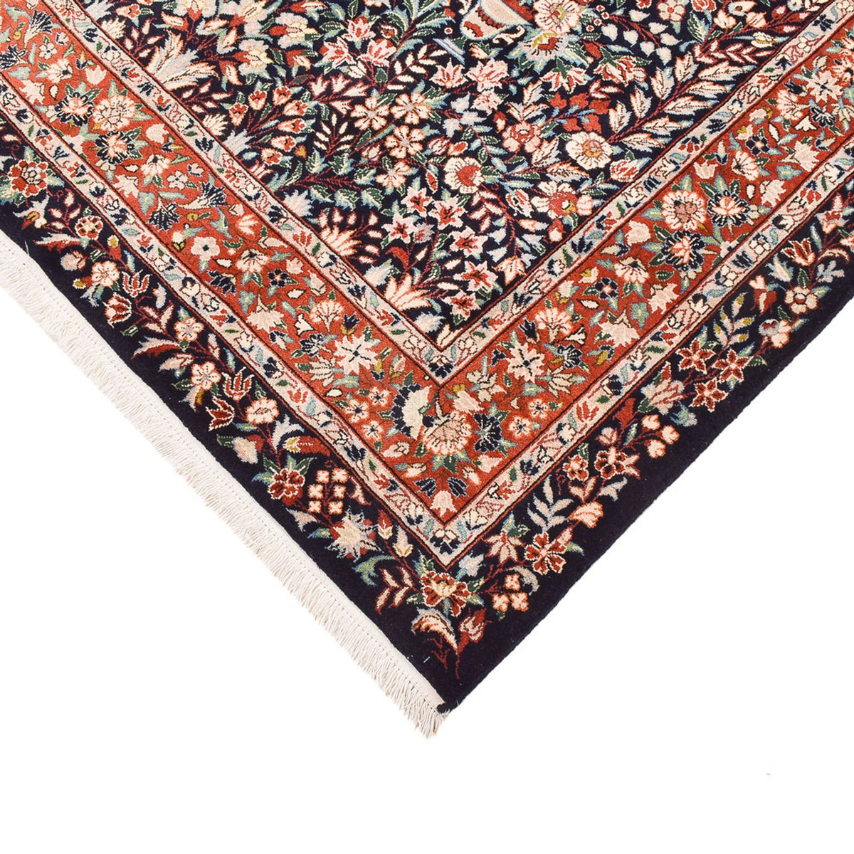 Tapis persan - Classique - 259 x 178 cm - bleu foncé