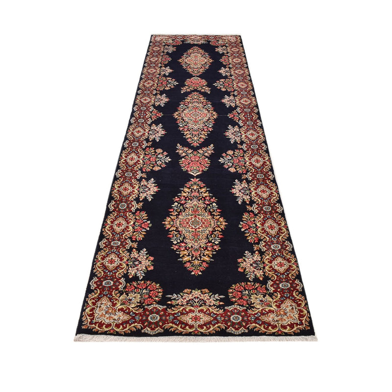 Tapis de couloir Tapis persan - Royal - 397 x 94 cm - bleu foncé