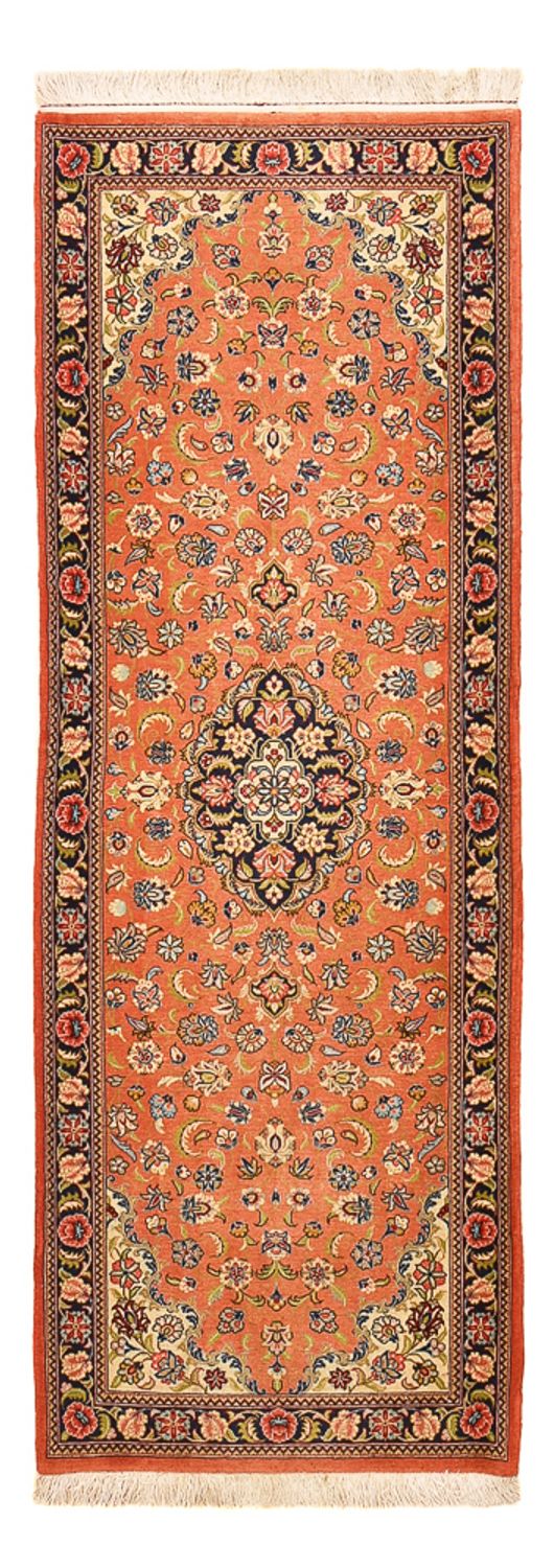 Tapis de couloir Tapis persan - Ghom - 195 x 71 cm - orange