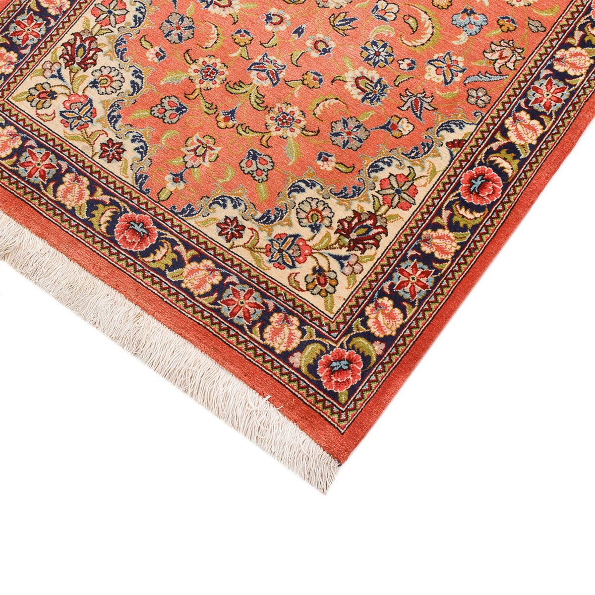 Tapis de couloir Tapis persan - Ghom - 195 x 71 cm - orange