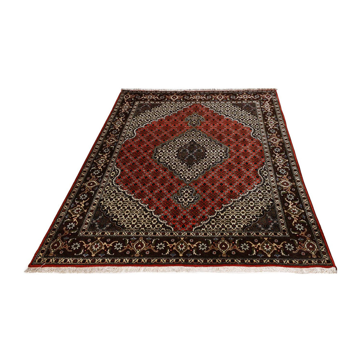 Tapis persan - Tabriz - Royal - 210 x 150 cm - rouge