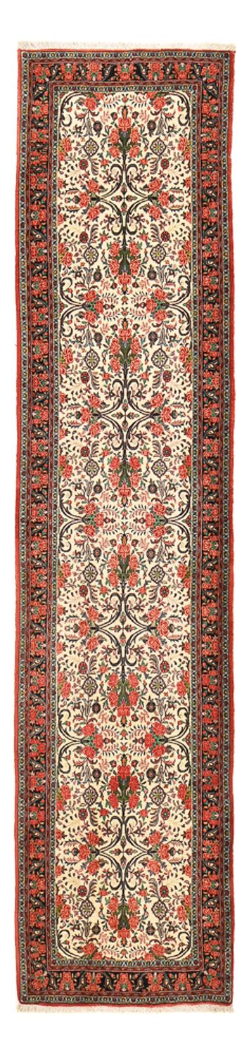 Tapis de couloir Tapis persan - Bidjar - 405 x 95 cm - beige foncé