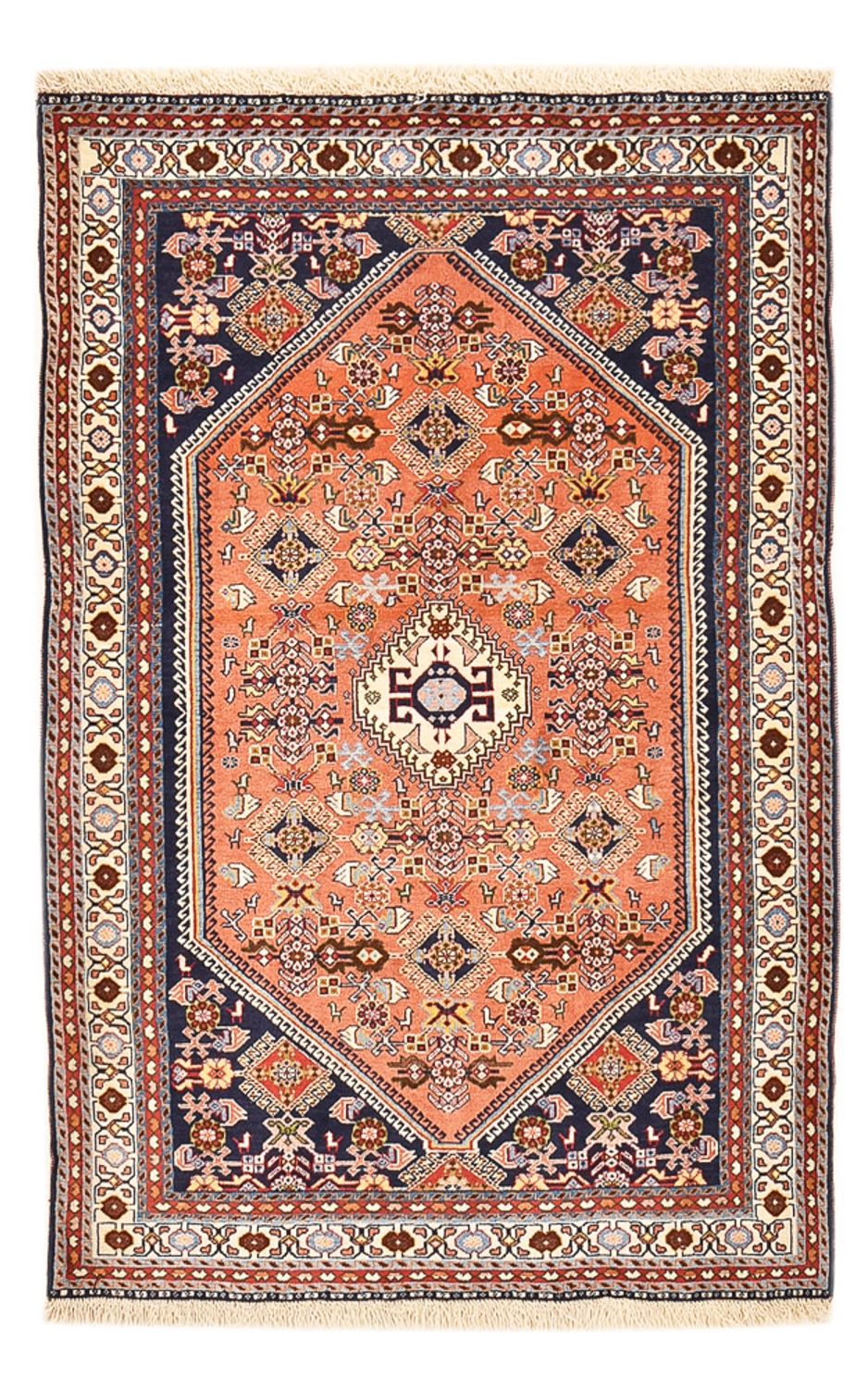 Tapis Gabbeh - Persan Kashkuli - 152 x 100 cm - rouge clair