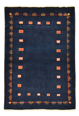 Tapis Gabbeh - Loribaft Persan - 143 x 110 cm - bleu foncé