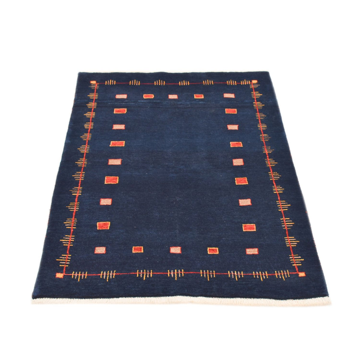 Tapis Gabbeh - Loribaft Persan - 143 x 110 cm - bleu foncé