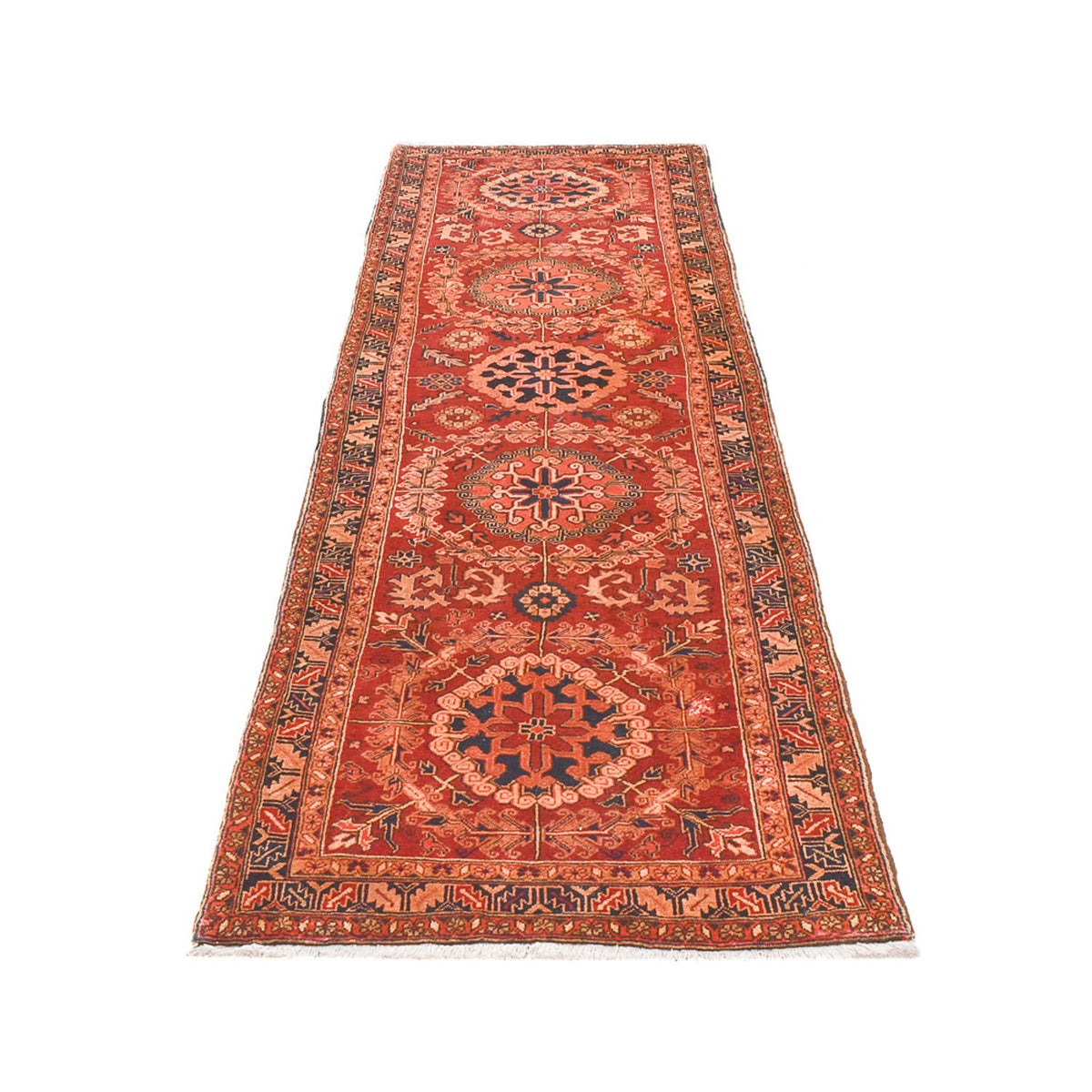 Tapis de couloir Tapis persan - Nomadic - 340 x 114 cm - rouge