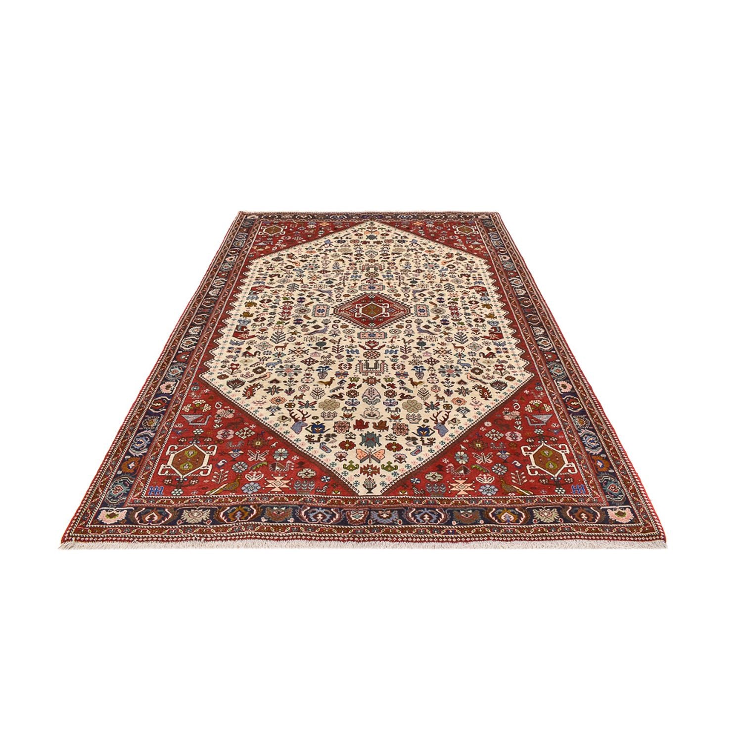 Tapis Gabbeh - Persan Kashkuli - 302 x 208 cm - beige