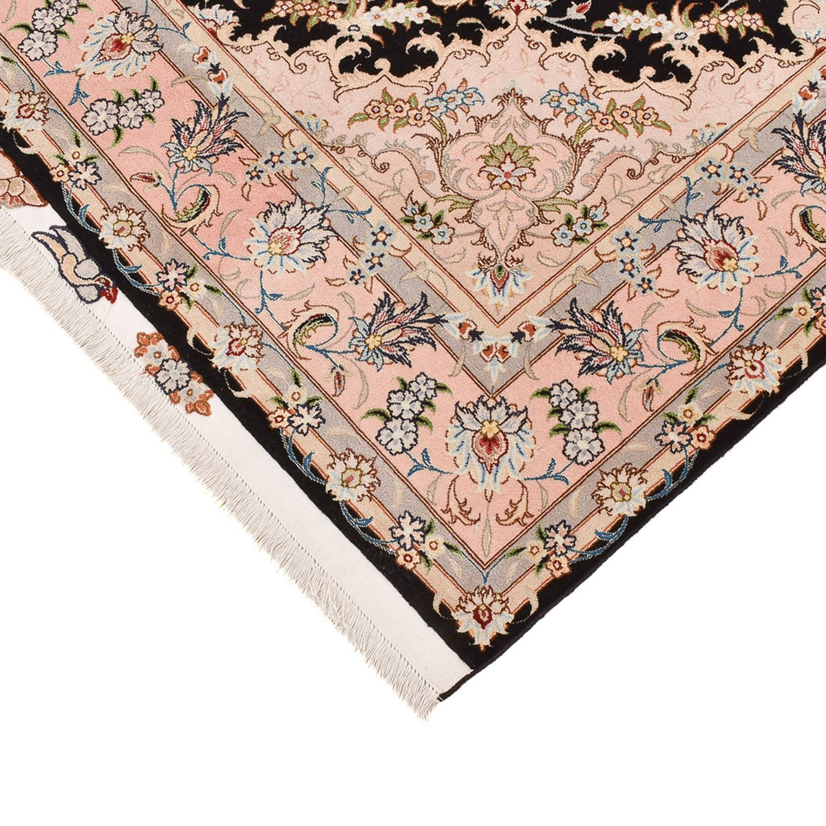 Tapis persan - Tabriz - Royal - 255 x 158 cm - bleu foncé