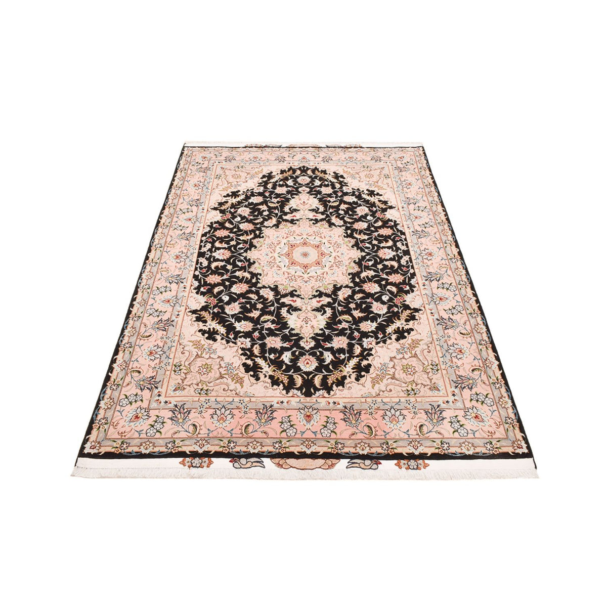 Tapis persan - Tabriz - Royal - 255 x 158 cm - bleu foncé