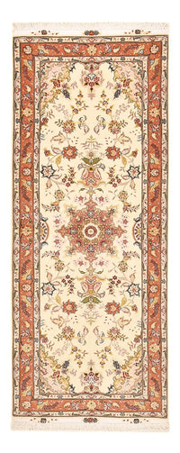 Tapis de couloir Tapis persan - Tabriz - Royal - 195 x 80 cm - beige