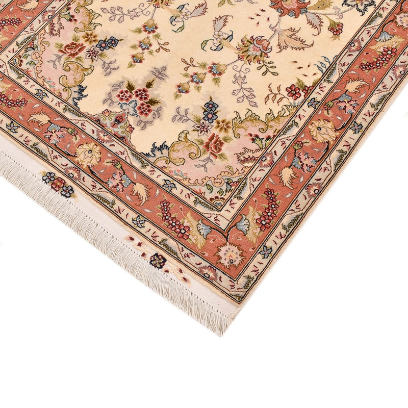 Tapis de couloir Tapis persan - Tabriz - Royal - 195 x 80 cm - beige