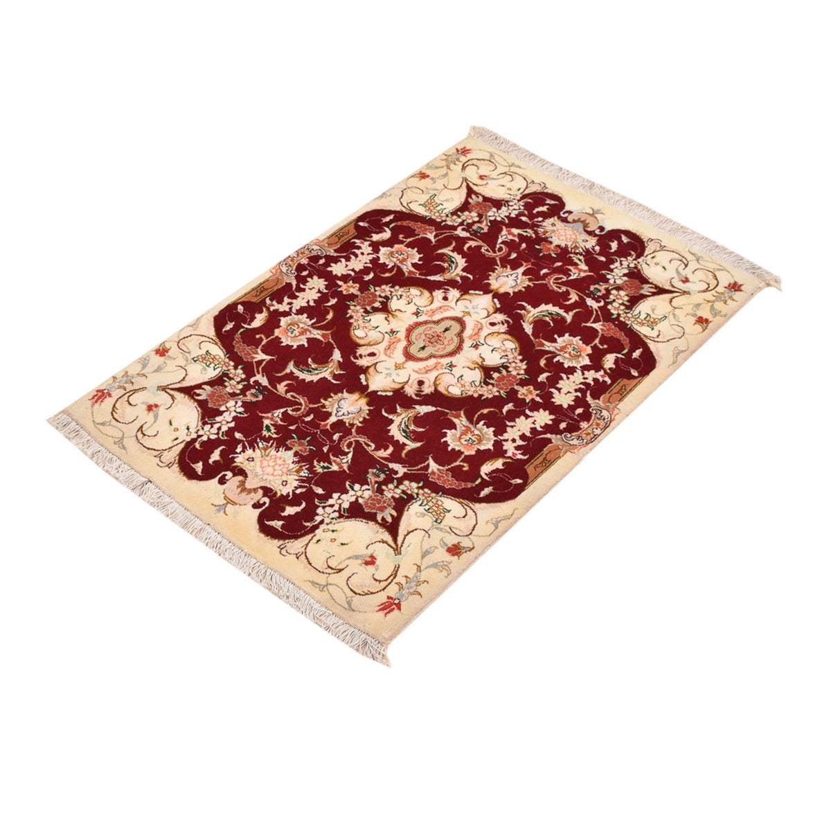 Tapis persan - Tabriz - Royal - 90 x 60 cm - rouge