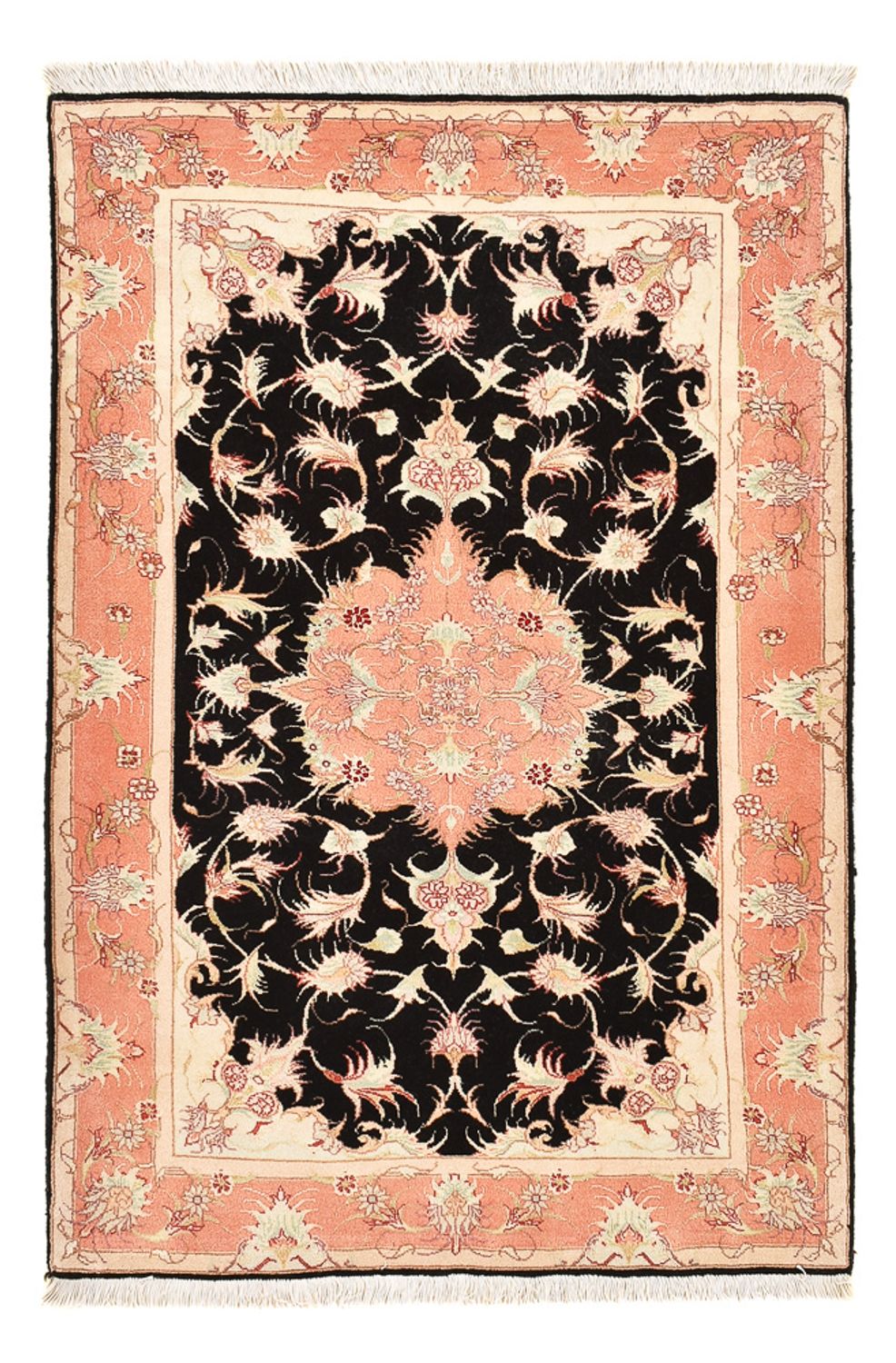 Tapis persan - Tabriz - Royal - 116 x 75 cm - bleu foncé