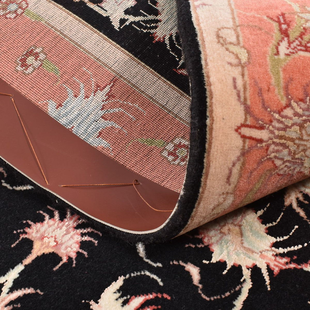 Tapis persan - Tabriz - Royal - 116 x 75 cm - bleu foncé