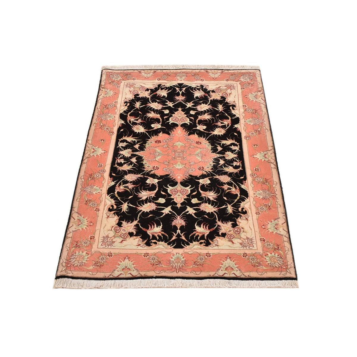 Tapis persan - Tabriz - Royal - 116 x 75 cm - bleu foncé