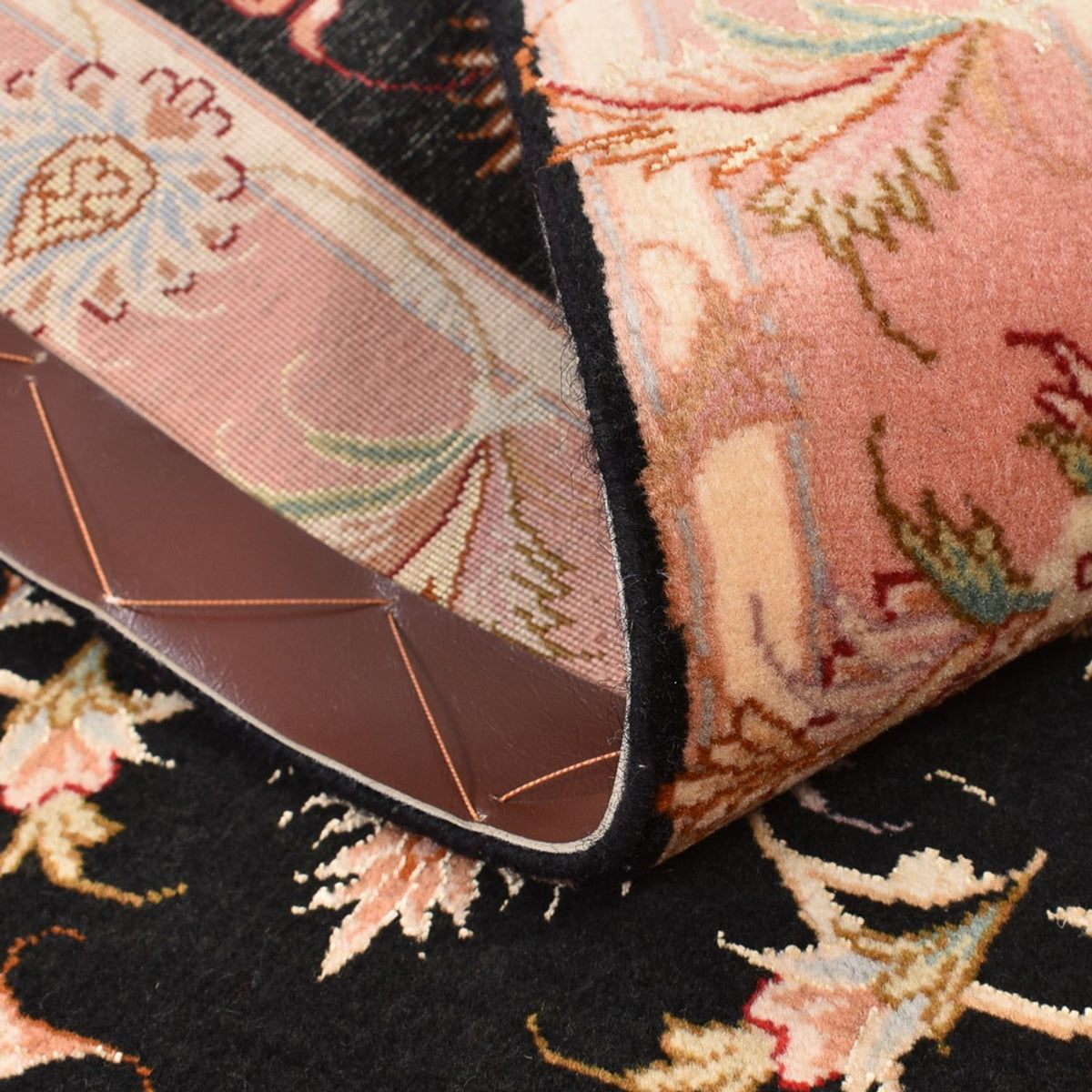 Tapis persan - Tabriz - Royal - 123 x 74 cm - bleu foncé