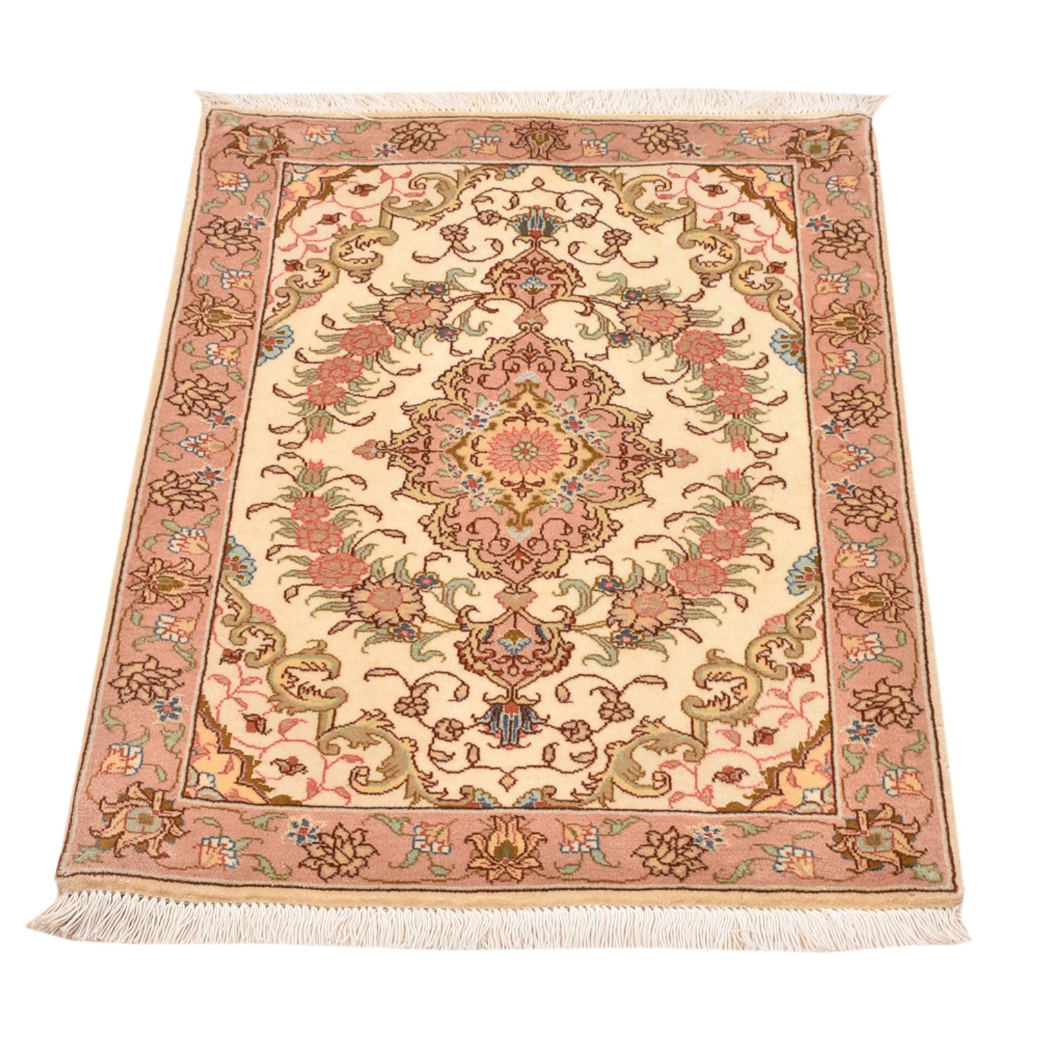 Tapis persan - Tabriz - Royal - 82 x 62 cm - beige foncé