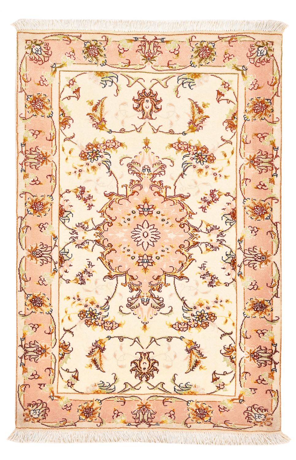 Tapis persan - Tabriz - Royal - 101 x 66 cm - beige clair