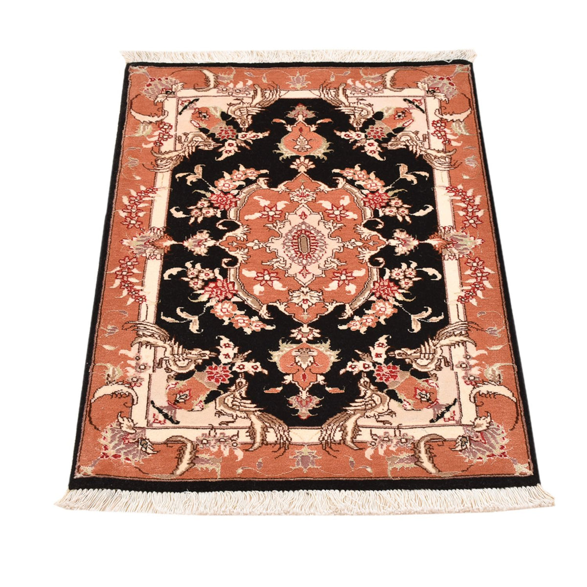 Tapis persan - Tabriz - Royal - 88 x 59 cm - bleu foncé