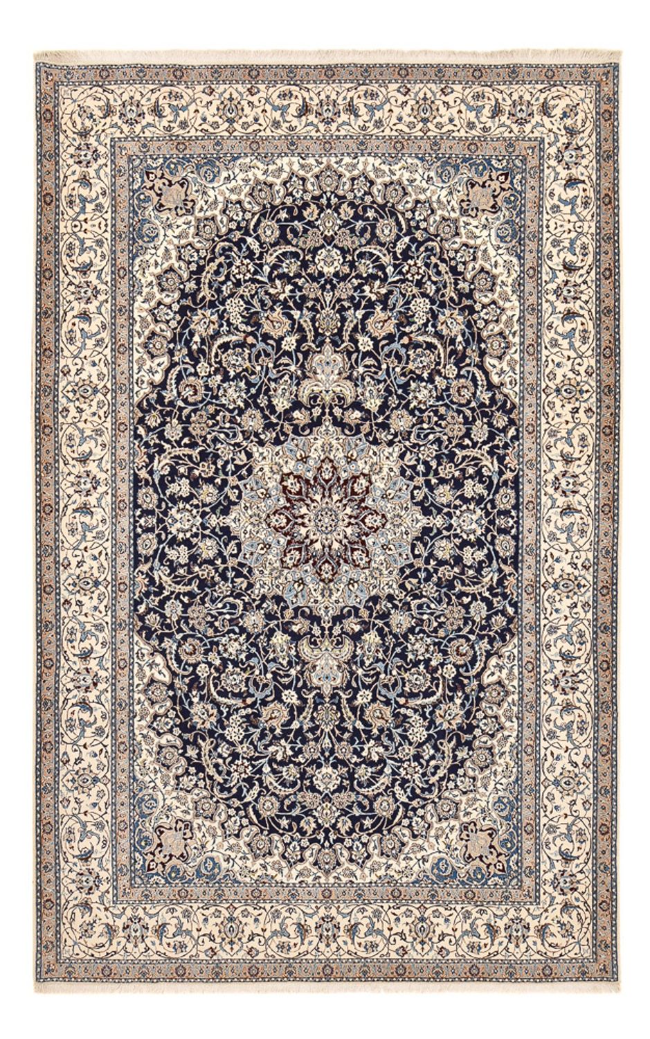 Tapis persan - Nain - Premium - 308 x 211 cm - bleu foncé