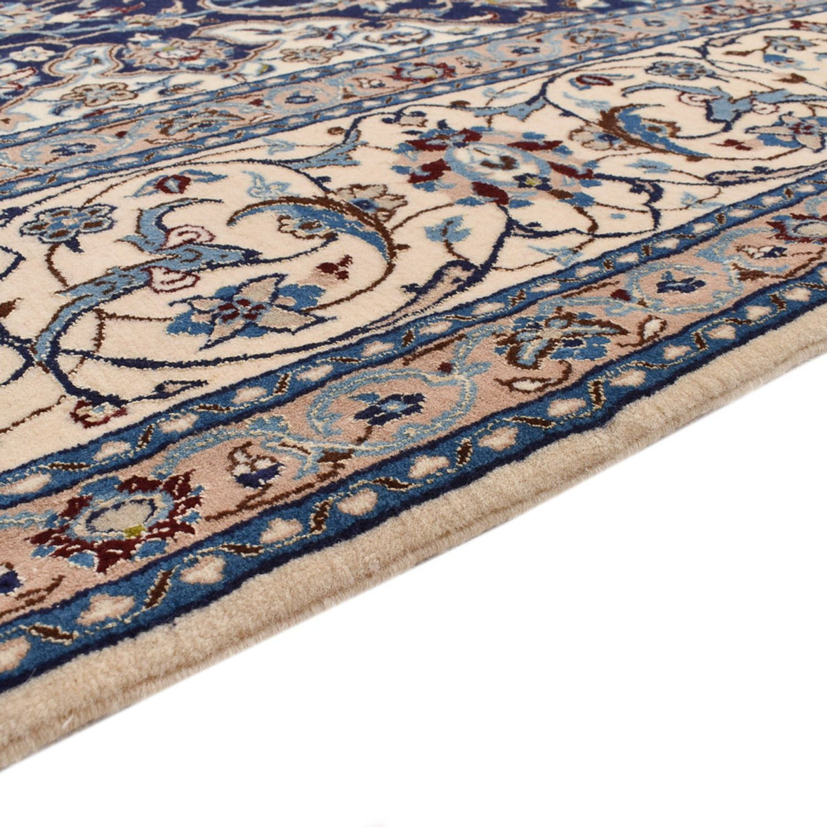 Tapis persan - Nain - Premium - 308 x 211 cm - bleu foncé
