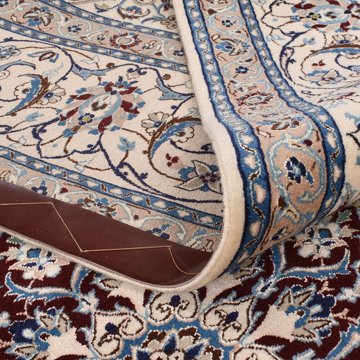 Tapis persan - Nain - Premium - 308 x 211 cm - bleu foncé